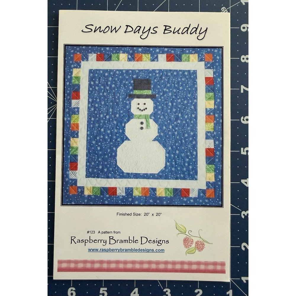 Raspberry Bramble Designs Quilt Pattern 20"x20" Snow Days Buddy